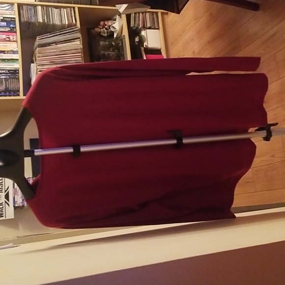 Burgundy Long Sleeved Tee XXXL - Picture 4 of 7